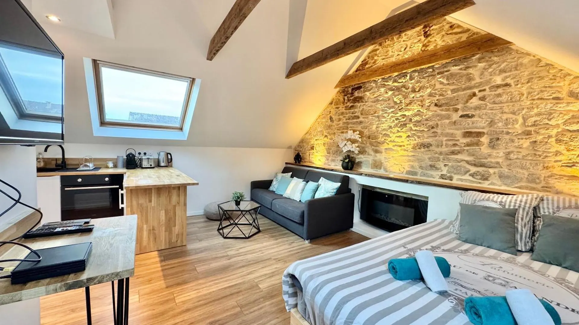 아파트 Le Calloch 3G - Superbe Studio - Quartier Gare - Wifi - Netflix 캥페르 프랑스